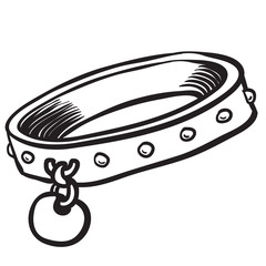 simple black and white dog collar