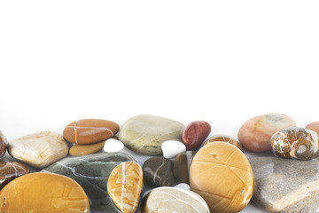 Stones isolated on white background
