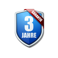 3 Year Warranty shield (non-English text - 3 Year Warranty)