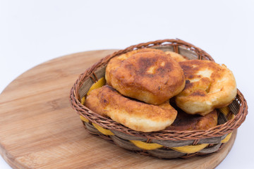 Grandmothers donuts in the wicker basket