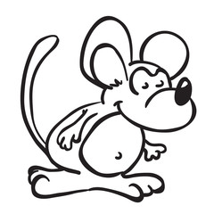 simple black and white mouse