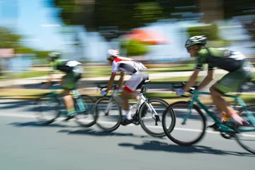 Zelfklevend Fotobehang Fietsen wielerwedstrijd
