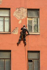 Fototapeta na wymiar Repair climbers walls