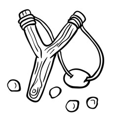simple black and white slingshot