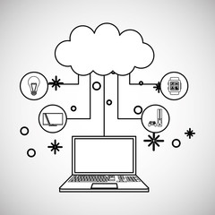 set of technology  icons design, vector illustration