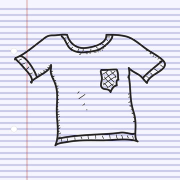 Simple doodle of a tshirt
