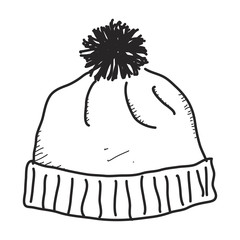 Simple doodle of a bobble hat