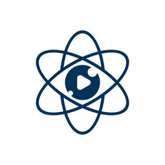 Atom Eye Vision Science Symbol Illustration