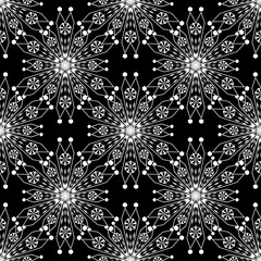 Seamless pattern ornament with stylized geometric background. Re