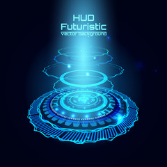 Futuristic interface infographics, HUD,  vector background