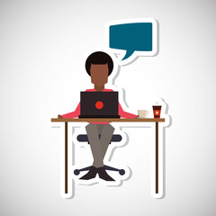 Communication and people graphic design , vector illustration