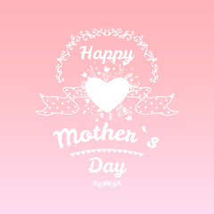 Happy mothers day card vintage retro type font