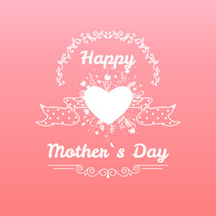 Happy mothers day card vintage retro type font