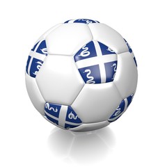 Fototapeta premium Football soccer ball with a national flag texture