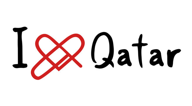 Qatar love icon