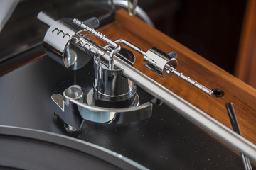 Stereo Turntable Tonearm Close Up