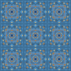 Seamless vintage tile vector pattern