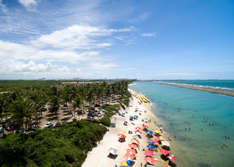 Aerial View of Muro Alto Beach, Pernambuco, Brazil