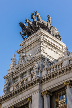 Madrid street views. Madrid - capital and largest city of Spain.