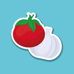 Vegetable design over white background, vector illustration