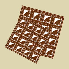 Chocolate design over white background, vector illustration