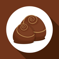 Chocolate design over white background, vector illustration