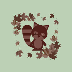 animals fall design 