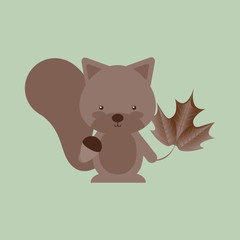 Fototapeta premium animals fall design 