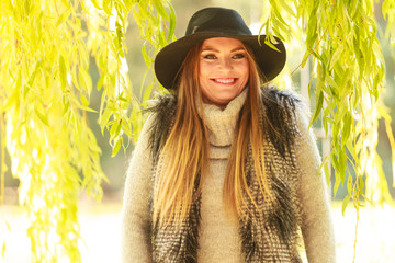 Portrait of beauty woman outdoors