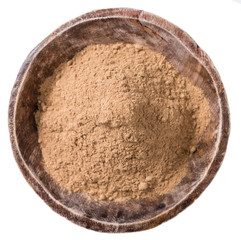 Galangal Powder isolated on white