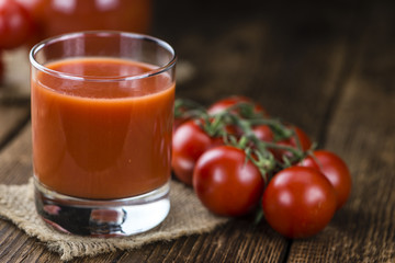 Glass with Tomato Juice