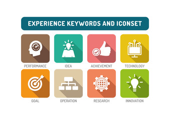Experience Flat Icon Set