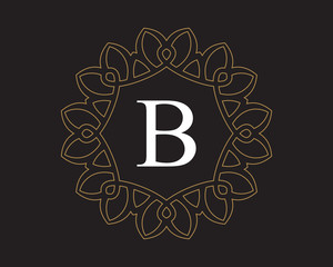monogram vintage letter B logo