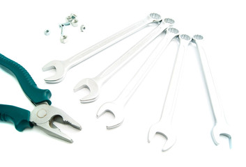 pliers and different bolts
