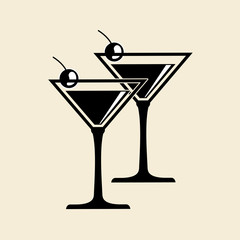 cocktail design over white background, vector illustration