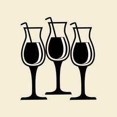 cocktail design over white background, vector illustration