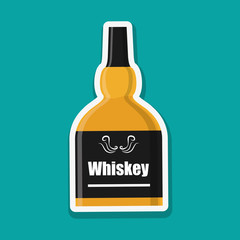 whiskey design over white background, vector illustration