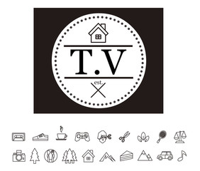 TV Initial Logo for your startup venture