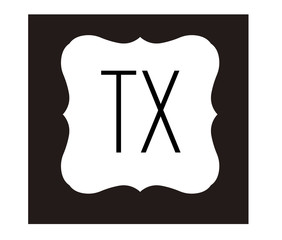 TX Initial Logo for your startup venture