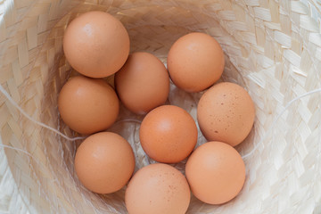 Close-up Eggs in hat