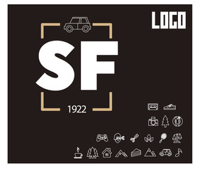 SF Initial Logo for your startup venture