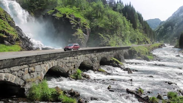Latefossen waterfall, Norway