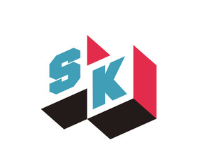 SK Initial Logo for your startup venture