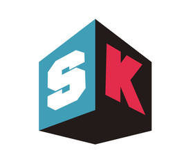 SK Initial Logo for your startup venture