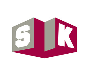 SK Initial Logo for your startup venture