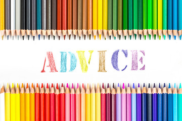 advice drawing by colour pencils