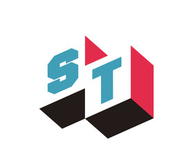 ST Initial Logo for your startup venture
