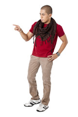 Naklejka premium standing asian man