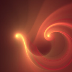 Abstract fractal fire bird