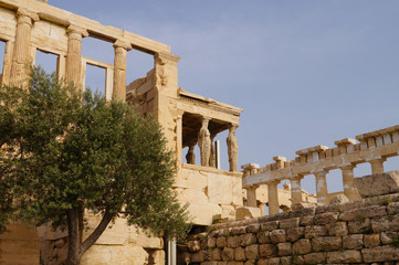 Fototapeta na wymiar Detail from the Erechteion, Acropolis, Athens, Greece.